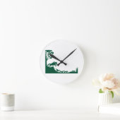 Horloge Ronde Silhouette chasse Fox (Maison)