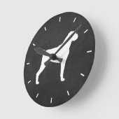Horloge Ronde Silhouette de boxe (Angle)