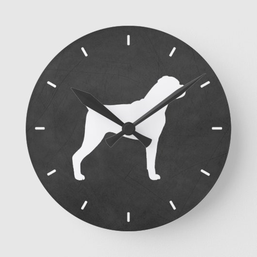 Horloge Ronde Silhouette de boxe (Recto)