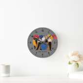 Horloge Ronde Silhouette de caractères FRIENDS™ (Maison)