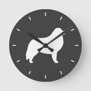 Horloge Ronde Silhouette de Grands Pyrénées