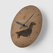 Horloge Ronde Silhouette de Long Haired (Angle)