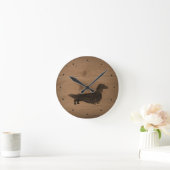 Horloge Ronde Silhouette de Long Haired (Maison)