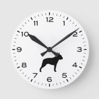 Silhouette de race de chien de Boston Terrier