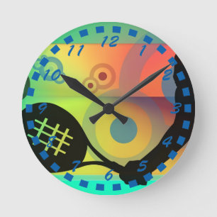 Horloge Ronde Silhouette de tennis art design