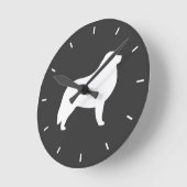 Horloge Ronde Silhouette des Pyrénées (Angle)