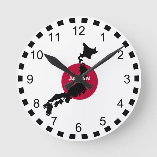 Horloge Ronde Silhouette du Japon (Recto)