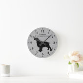 Horloge Ronde Silhouette personnalisée d'English Springer Spanie (Maison)