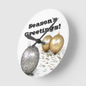 Horloge Ronde Silver and Gold Ornament Custom (Angle)