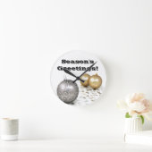 Horloge Ronde Silver and Gold Ornament Custom (Maison)