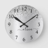 Horloge Ronde Silver Glitter Glam (Recto)