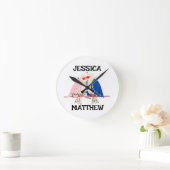 Horloge Ronde simple et élégante valentine, sucrée pour couple (Maison)