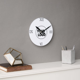 HORLOGE RONDE SIMPLE MODERNE MODERNE MONOGRAM ÉLÉGANT CHIC STYLE