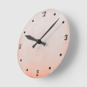 Horloge Ronde Simple moderne Rustique Pêche Gris Abstrait (Angle)