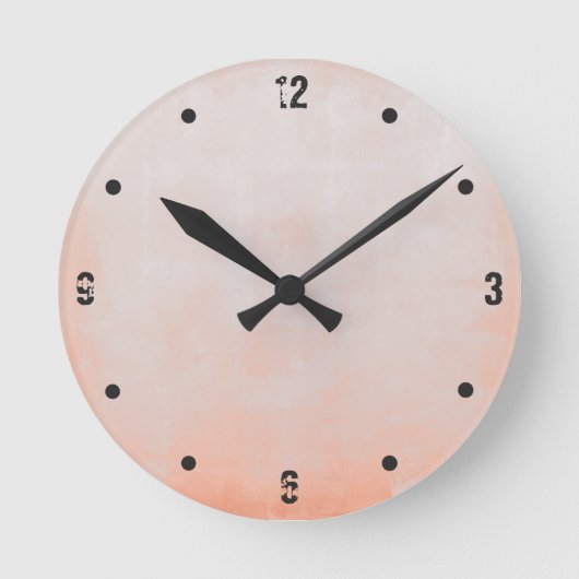 Horloge Ronde Simple moderne Rustique Pêche Gris Abstrait (Recto)