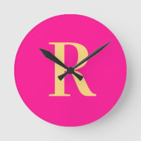 Simple Monogramme moderne Hot rose