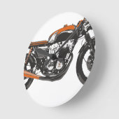 Horloge Ronde Simple Motorcycle - Cafe Racer 750 Drawing (Angle)