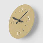 Horloge Ronde Simple Mur d'or (Angle)
