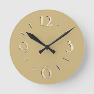 Horloge Ronde Simple Mur d'or