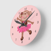 Horloge Ronde Singe Ballerina (Angle)
