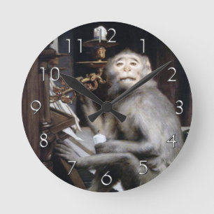 Horloge Ronde Singe de sourire