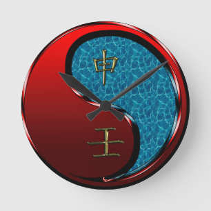 Horloge Ronde Singe d'eau