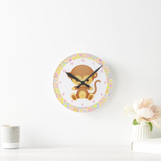 Horloge Ronde Singe Funky (Maison)