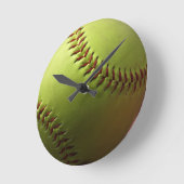 Horloge Ronde Single de softball (Angle)