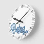 Horloge Ronde Skeleton BetsyLou avec livre (Angle)