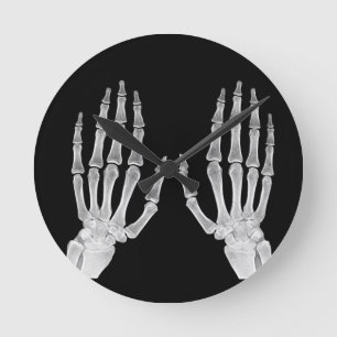 Horloge Ronde Skeleton Hands Xray Picture Human Anatomy photo 