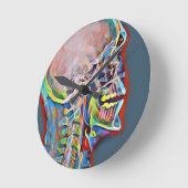 Horloge Ronde Skeleton humain Crâne Anatomie Abstraite Art (Angle)