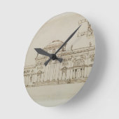 Horloge Ronde Sketched design for a domed building (pen & ink) (Angle)