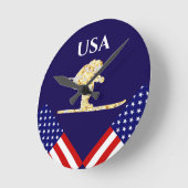 HORLOGE RONDE SKIER (Angle)