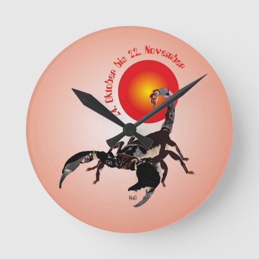 Horloge Ronde Skorpion - Sternzeichen Uhr (Recto)