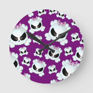Horloge Ronde Skullz Girly