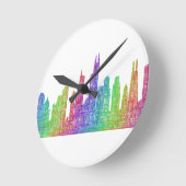 Horloge Ronde Skyline de Chicago (Angle)