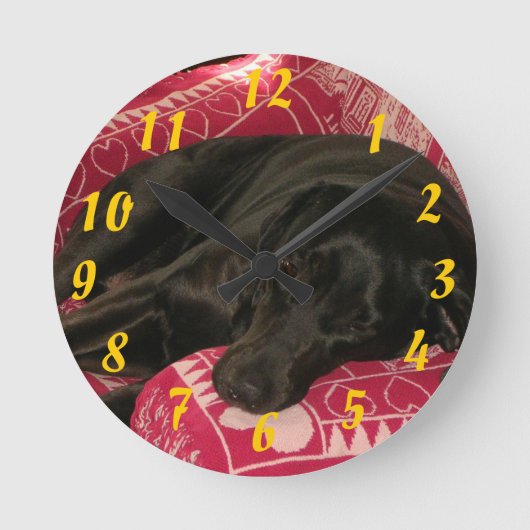 Horloge Ronde Sleepy dog clock (Recto)