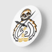 Horloge Ronde Sloth - 24h/24 (Angle)