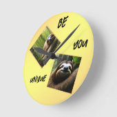 Horloge Ronde Sloth "Be You Unique", (Angle)