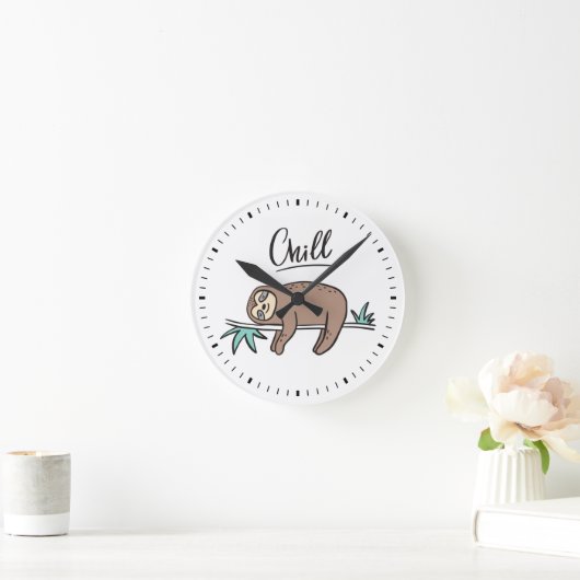 Horloge Ronde Sloth dit "Chill" (Maison)