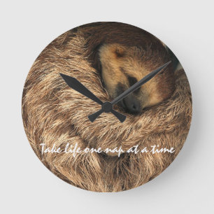 Horloge Ronde Sloth Wall Clock