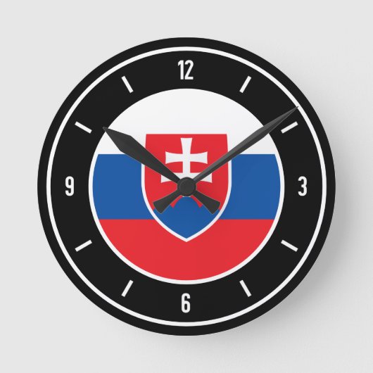 Horloge Ronde Slovaquie Flag Elegant (Recto)