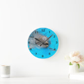Horloge Ronde Smiling dolphin clock (Maison)