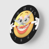 Horloge Ronde Smiling emoji (Angle)