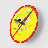 Horloge Ronde Smiling Prohibited ! (Angle)