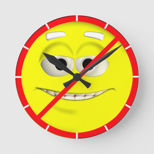 Horloge Ronde Smiling Prohibited ! (Recto)