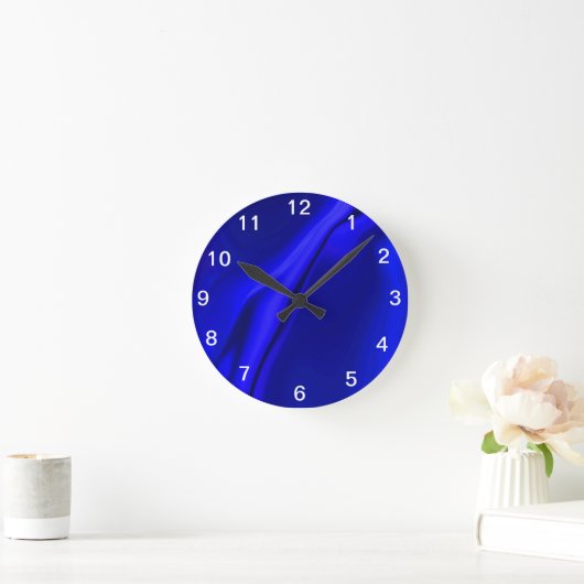 Horloge Ronde Smooth blue design (Maison)