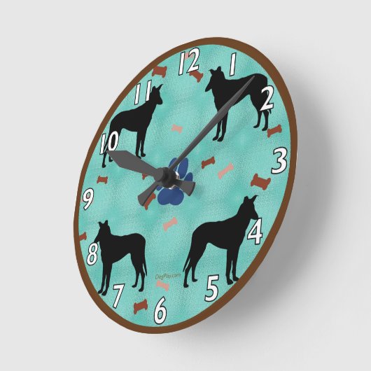 Horloge Ronde Smooth Collie Shadow (Angle)