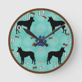 Horloge Ronde Smooth Collie Shadow (Recto)