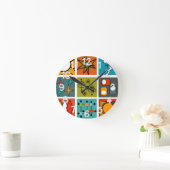 Horloge Ronde Smorgasbord moderne du milieu du siècle (Maison)